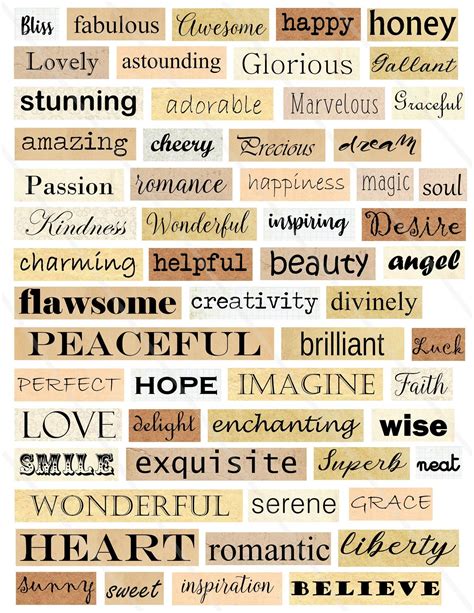Word Stickers Printable